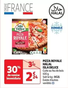 Isla Délice - Pizza Royale Halal offre à 2,24€ sur Auchan Hypermarché