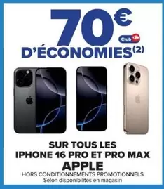 TOUS - Iphone 16 Pro Et Pro Max offre sur Cora