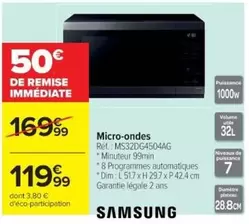 Dim - Micro-ondes offre à 119,99€ sur Cora