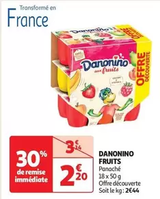 Danone - Danonino Fruits offre à 2,2€ sur Auchan Supermarché