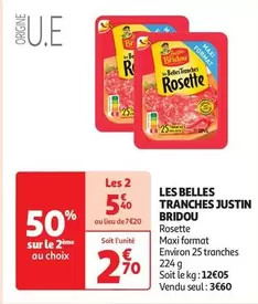 Justin Bridou - Les Belles Tranches offre à 3,6€ sur Auchan Supermarché