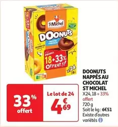 St michel - Doonuts Nappés Au Chocolat offre à 4,69€ sur Auchan Supermarché