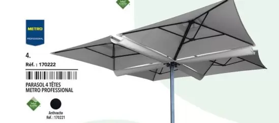 Metro - Parasol 4 Tettes  Professional offre sur Metro