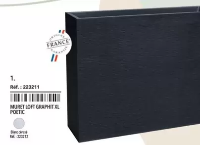 Muret Loft Graphit XL offre sur Metro