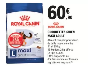 Royal canin - Croquettes Chien Maxi Adult offre à 60,9€ sur E.Leclerc Brico