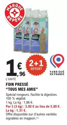 Foin Pressé offre à 1,96€ sur E.Leclerc Brico