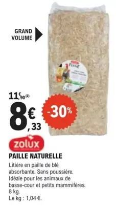 Zolux - Paille Naturelle offre à 8,33€ sur E.Leclerc Brico