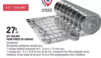 Kit Isolant Pour Porte De Garage offre à 27,9€ sur E.Leclerc Brico
