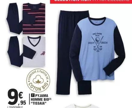 Bis - Pyjama Homme Bio offre à 9,95€ sur E.Leclerc