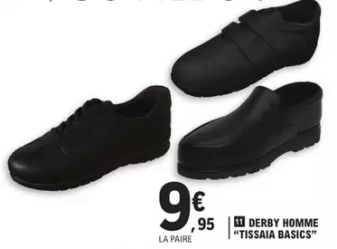 Tissaia Basics - Derby Homme offre à 9,95€ sur E.Leclerc