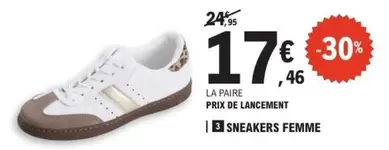 Sneakers Femme offre à 17,46€ sur E.Leclerc