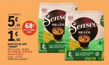 Senseo - Dosettes De Café offre à 5,15€ sur E.Leclerc