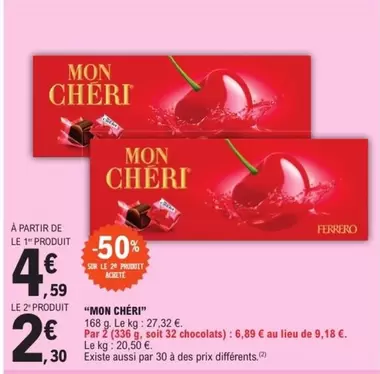 Ferrero - Mon Chéri offre à 4,59€ sur E.Leclerc