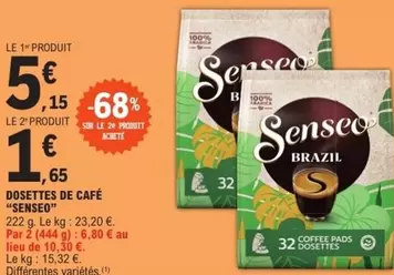 Senseo - Dosettes De Café offre à 5,15€ sur E.Leclerc