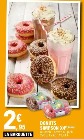 Donuts Simpson offre à 2,95€ sur E.Leclerc