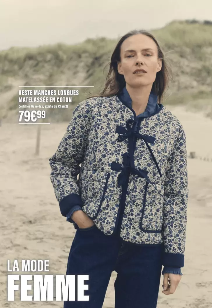 Oeko-Tex - Veste Manches Longues Matelassée En Coton offre à 79,99€ sur Monop'