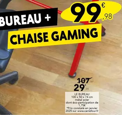 Le Bureau offre à 29€ sur Stokomani