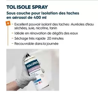 Tollens - Tol Isole Spray offre sur Tollens