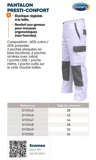 Dulary - Pantalon Presti-Confort offre sur Tollens