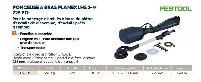 Festool - Ponceuse À Bras Planex Lhs 2-m 228 Eq offre sur Tollens