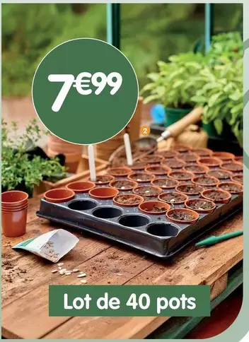 Lot De 40 Pots Pour Semis offre à 7,99€ sur B&M