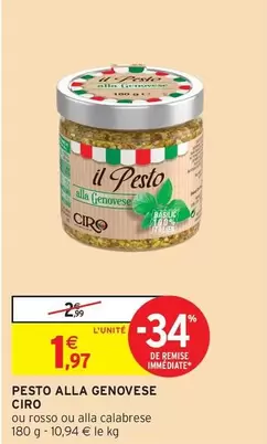 Ciro - Pesto Alla Genovese offre à 1,97€ sur Intermarché Hyper