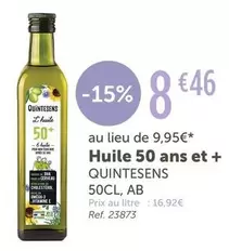 Quintesens - Huile 50 Ans Et + offre à 8,46€ sur L'Eau Vive