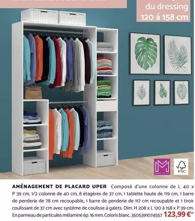 Dim - Amênagement De Placard offre à 129,99€ sur Bricomarché