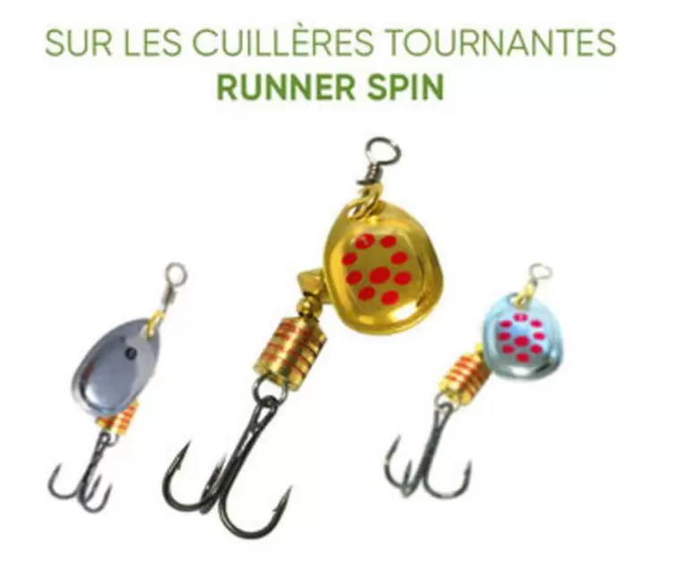 Sur Les Cuillères Tournantes Runner Spin offre sur Pacific Pêche