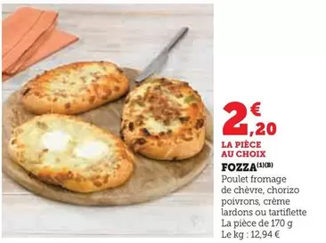 Fozza offre à 2,2€ sur Super U