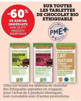 Ethiquable - Sur Toutes Les Tablettes De Chocolat Bio  offre sur Super U