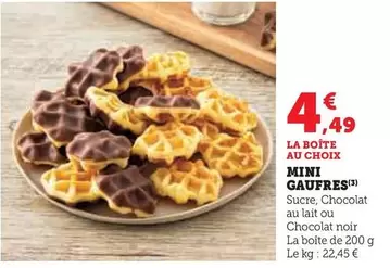 Mini Gaufres offre à 4,49€ sur Super U