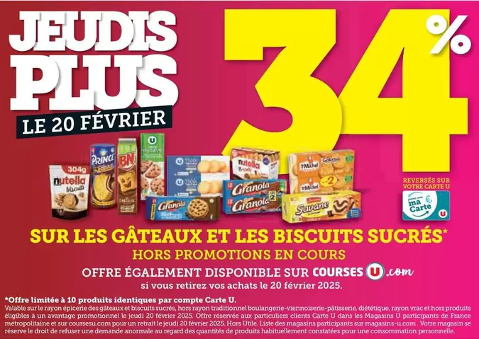 Sur Les Gâteaux Et Les Biscuits Sucrés offre sur U Express