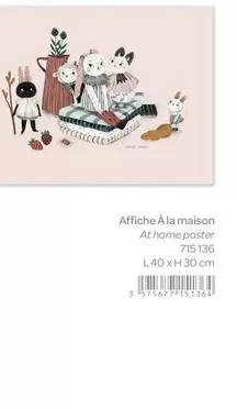 Affiche À La Maison offre sur Moulin Roty