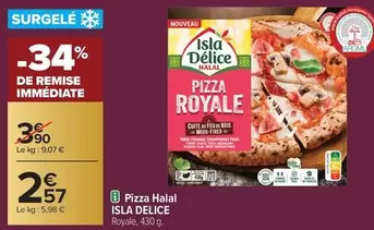 Isla Délice - Pizza Halal offre à 2,57€ sur Carrefour Contact