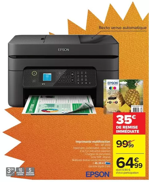 Epson - Imprimante Multifonction offre à 64,99€ sur Carrefour Contact