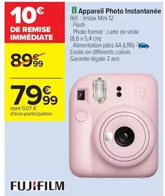 Fujifilm - Appareil Photo Instantanée offre à 79,99€ sur Carrefour Contact