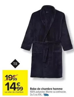 Tex - Robe De Chambre Homme offre à 14,99€ sur Carrefour Contact