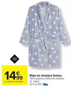 Tex - Robe De Chambre Femme offre à 14,99€ sur Carrefour Contact