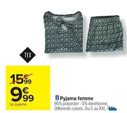 Tex - Pyjama Femme offre à 9,99€ sur Carrefour Contact