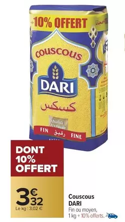 Couscous offre à 3,32€ sur Carrefour Market