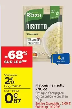 Knorr - Plat Cuisiné Risotto offre à 2,73€ sur Carrefour Market