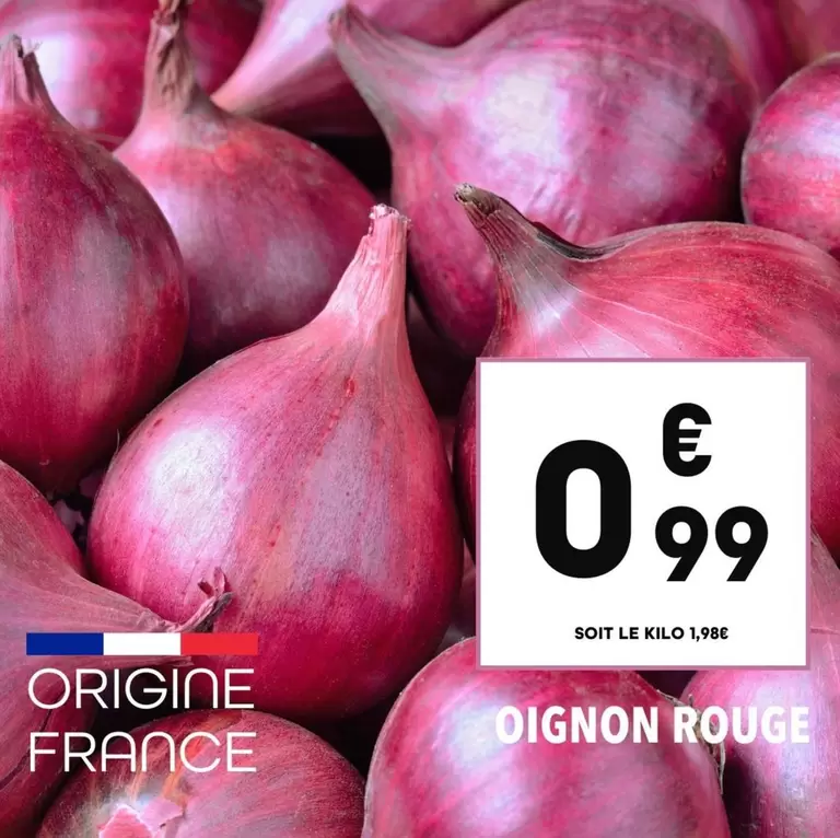 Oignon Rouge offre à 0,99€ sur Supeco