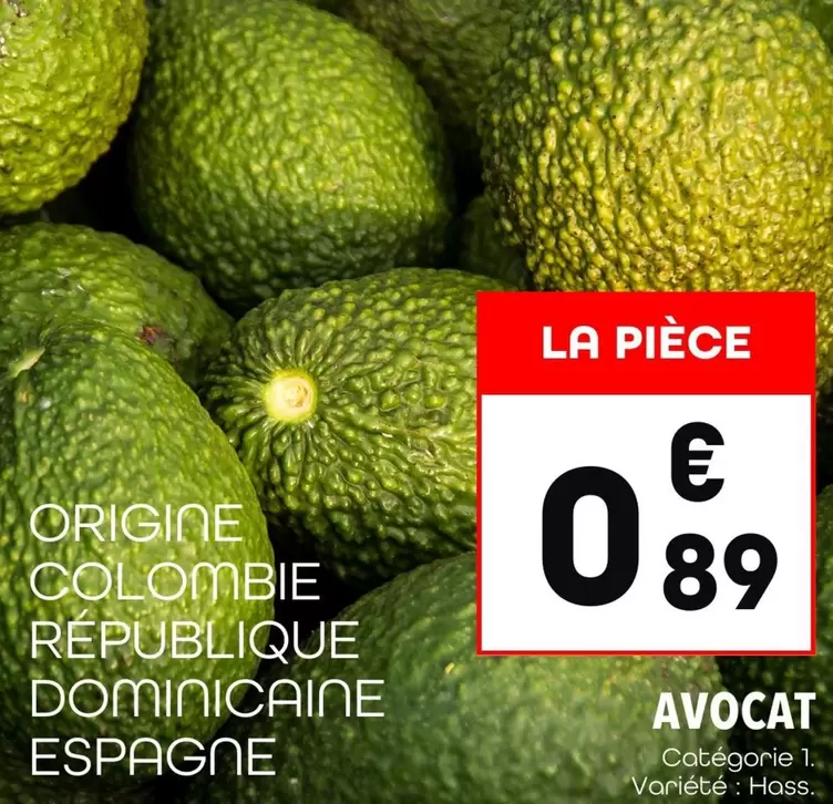 Avocat offre à 0,89€ sur Supeco