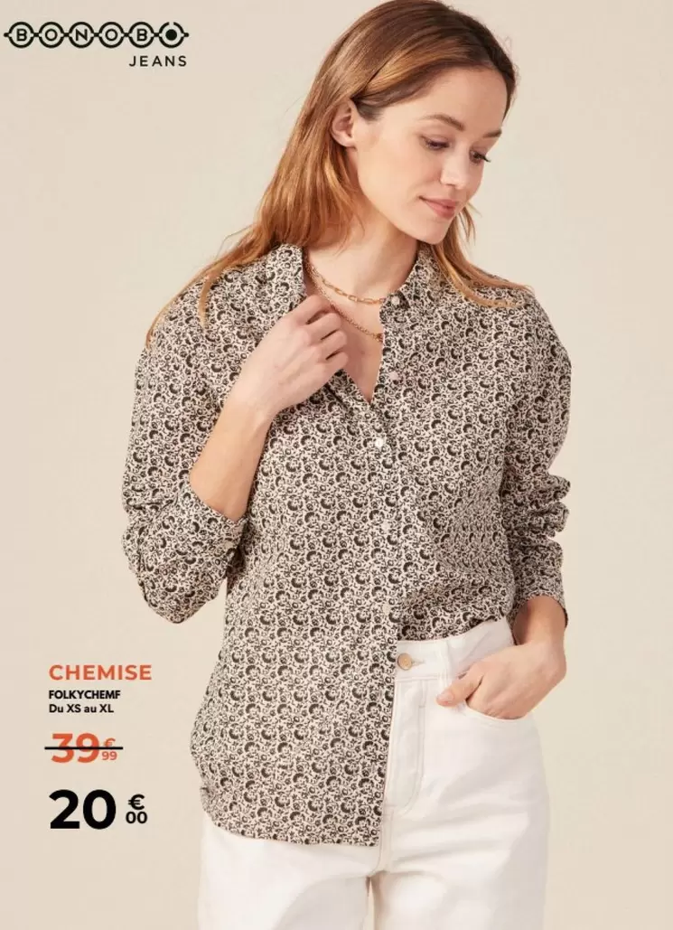 Xs - Chemise offre à 20€ sur Cache Cache