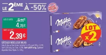 Milka - Gâteaux Moelleux offre à 2,39€ sur Supermarché Match