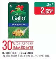 Gallo - Riz Pour Risotto Gran offre à 2,65€ sur Supermarché Match