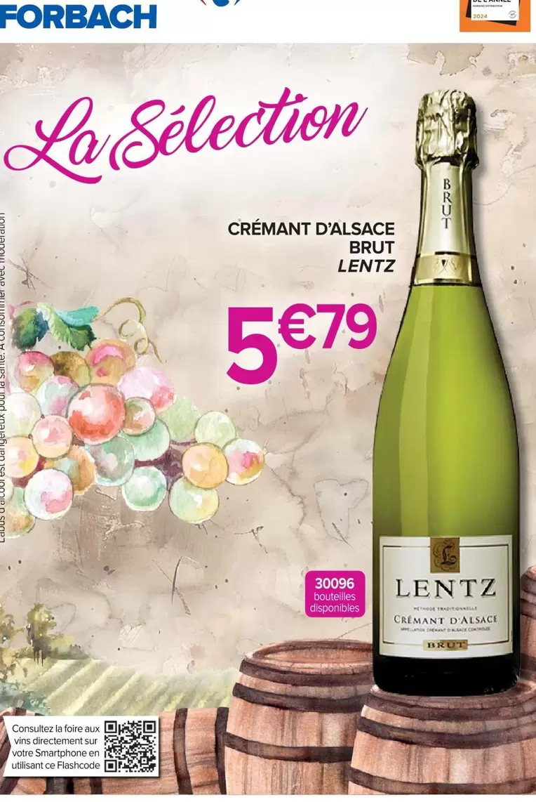 Brut - Crémant D'alsace offre à 5,79€ sur Cora