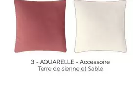 AQUARELLE - Accessoire Terre De Sienne Et Sable offre sur Anne de Solène