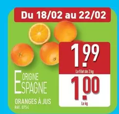 Oranges À Jus offre à 1€ sur Aldi